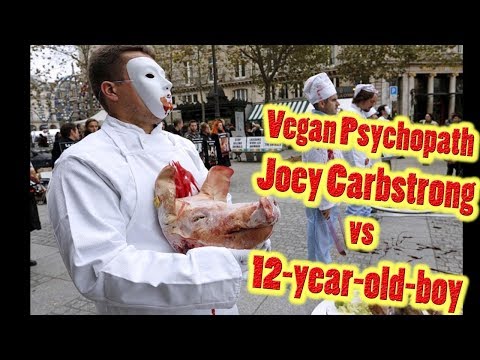 Shocking: VEGAN McActivist Joey Carbstrong HARRASSES 12-YEAR-OLD BOY