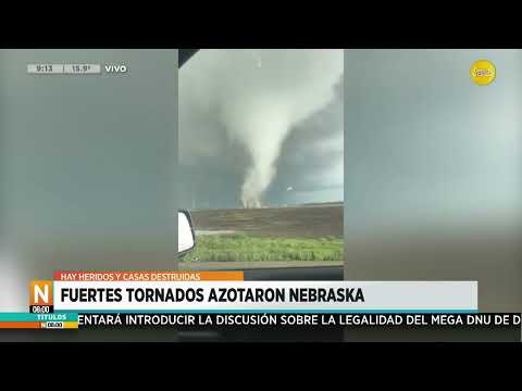 Fuertes tornados azotaron Nebraska: hay heridos, fallecidos y casas destruidas ?N8:00? 29-04-24