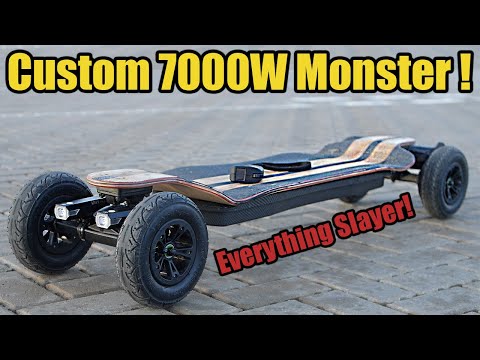 Custom 7000W Electric Skateboard Monster - Everything Slayer !