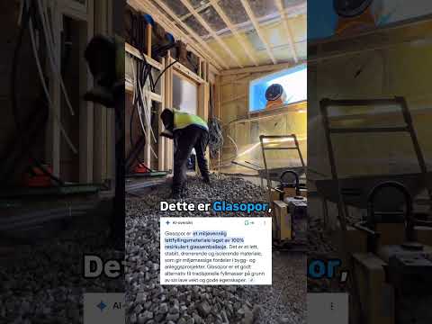 Lemstoven i Bergen - Glasopor til gulv i tilbygg og kjeller med leveranse i storsekker