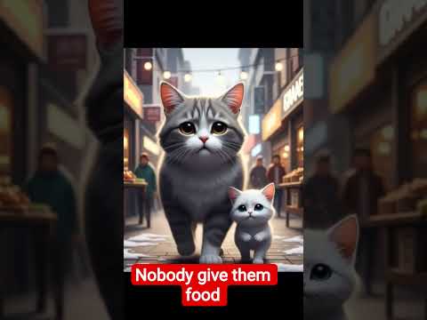 #DreamScreenAI they are finding food but nobody give them food #ai #myshortvideo #cat#hungry