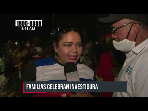 Familias de Nicaragua celebran la toma de posesión del Pueblo Presidente