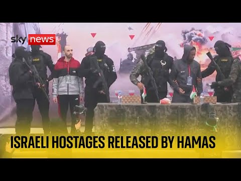 Six hostages being released by Hamas as Israel to free more than 600 Palestinian prisoners