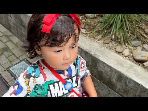 幼稚園にお迎え行ったら女の子に変身？！🎀😂 休日に海水浴も⛱