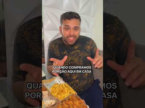 quando compramos porção aqui em casa #comedia #shorts