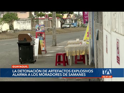 Tres artefactos explosivos han sido detonados en una semana en Samanes 7, norte de Guayaquil