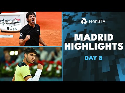 Alcaraz Battles Rublev; Fritz vs Cerundolo | Madrid 2024 Highlights Quarter-Finals Day 1