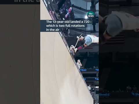 Teen makes history with this trick #itvnews #skateboard