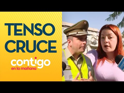 ¡EL AUTO ESTÁ AL DÍA!: El tenso cruce de mujer y carabinero en La Pintana - Contigo en la Mañana