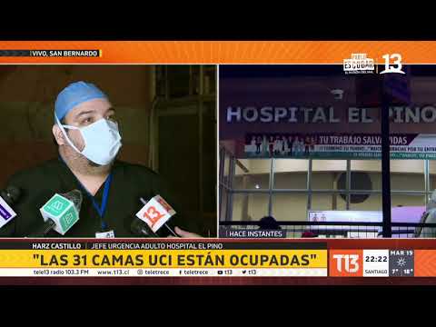 Hospital el Pino de San Bernardo: camas UCI alcanzan el 100% de ocupación en crisis por coronavirus