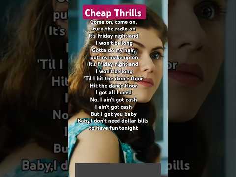 Sia- Cheap thrills song lyrics #youtubeshorts #songlyrics #music