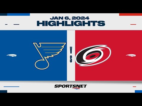 NHL Highlights | Blues vs. Hurricanes - January 6, 2024