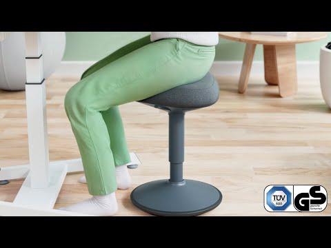 Tabouret assis actif Leitz Ergo avec siège confortable - Vidéo produit (FR)