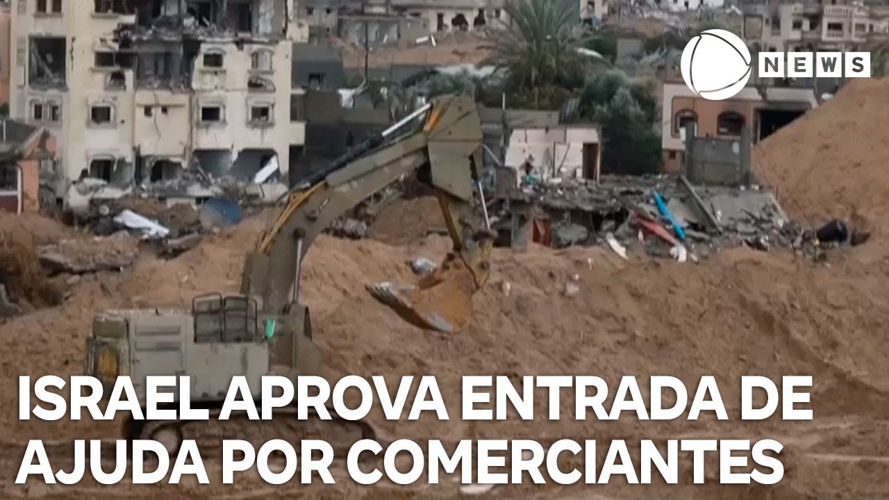 Israel aprova entrada de ajuda por comerciantes locais
