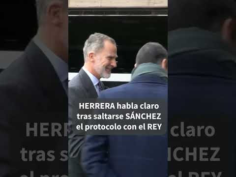 Herrera habla claro tras ver la imagen de Sánchez saltándose el protocolo con Felipe VI