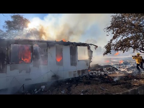 Thousands evacuate as wildfires rage across Northern and Southern California