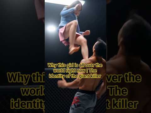 This girl is all over the world | The identity of the giant killer 🌍#viralgirl #wrestling #mma