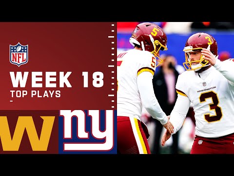 Washington Football Team Top Plays from Week 18 vs. Giants | Washington Football Team video clip
