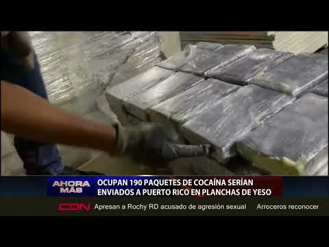 Ocupan 190 paquetes de cocaína que serían enviados a Puerto Rico en planchas de yeso