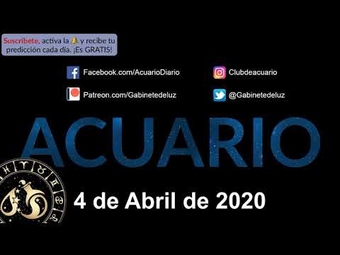 Horóscopo Diario - Acuario - 4 de Abril de 2020