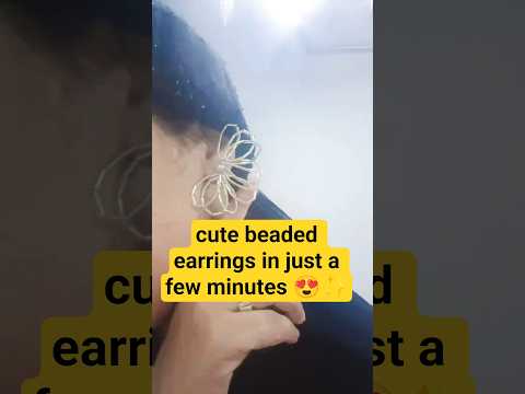 DIY Beaded Earrings at Home 💕 | DIY Jewelry Tutorial #shorts #diy #diyjewelry #handmade #beads
