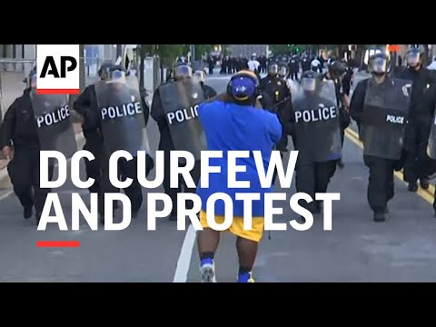 Police disperse DC protesters as curfew starts
