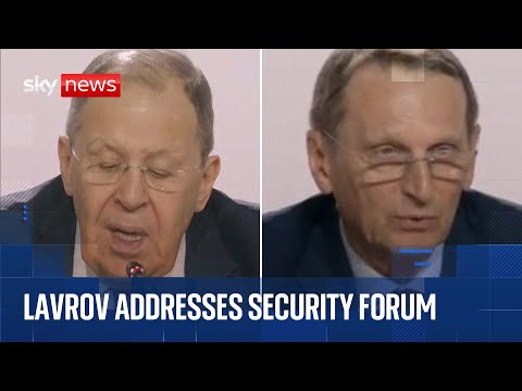 Russia’s Foreign Intelligence Service director speaking at Moscow security forum