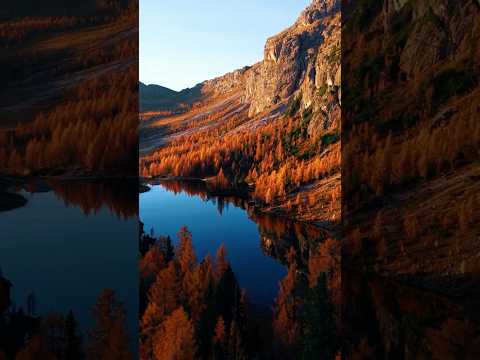 Golden Reflections of Croda da Lago 4K | Autumn Serenity in the Italian Alps