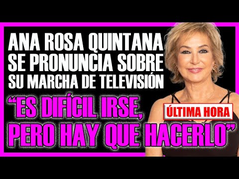 BOMBA! ANA ROSA QUINTANA HABLA DE SU RETIRADA DE TELEVISIÓN: ES DIFÍCIL IRSE, PERO HAY QUE HACERLO