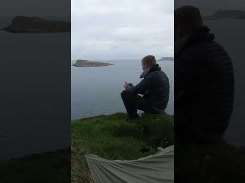 Camping on a cliff  #hiking #backpacking #camping #scotland