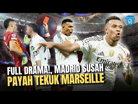 Real Madrid Butuh Dua Penalti Mbappé untuk Tekuk Marseille, Drama Kebobolan & Kehilangan Carvajal