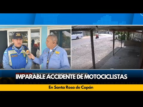 Imparable accidente de motociclistas, en Santa Rosa de Copán
