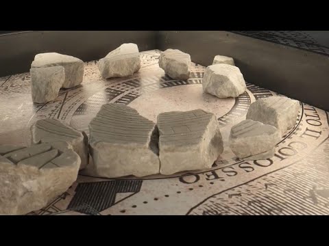 An ancient marble map of Rome unveiled