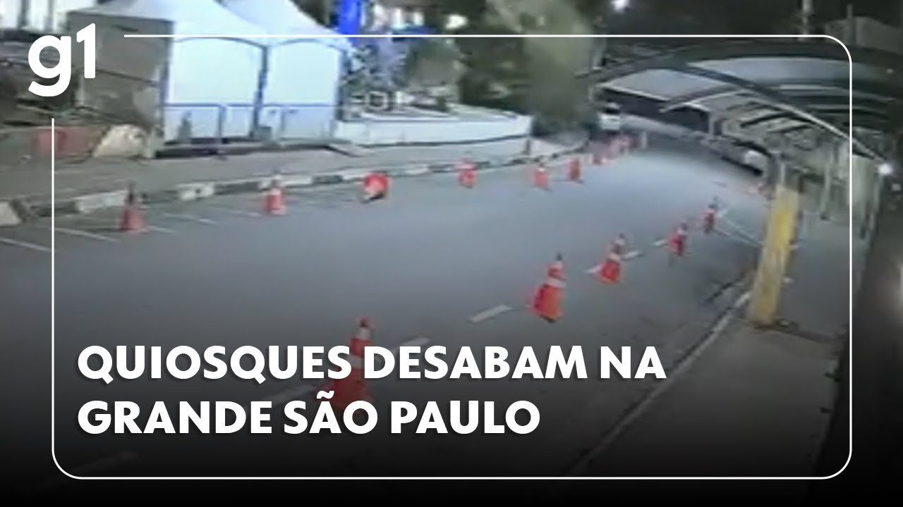 Quiosques desabam na Grande São Paulo 3 ficam feridos