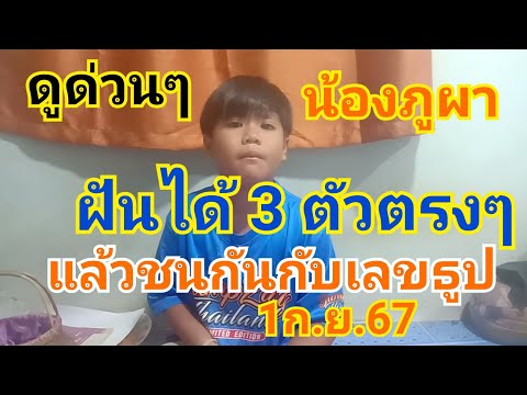 น้องภูผาฝันคืนวันพระได้3ตัวต