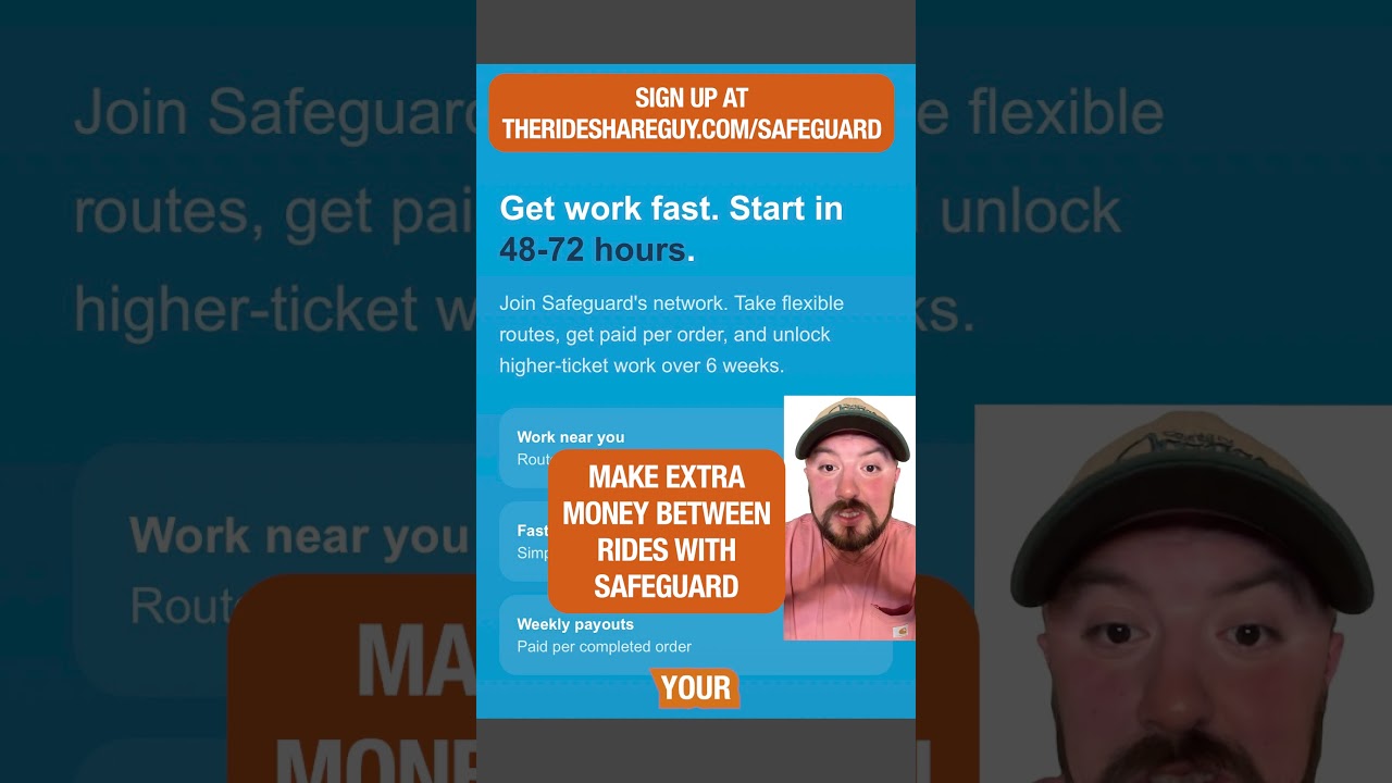 Make Extra Money In Between Rides with Safeguard Properties #sidehustle
