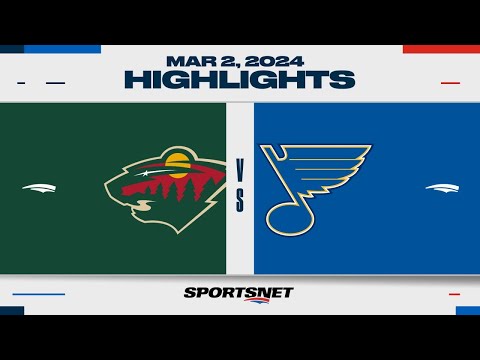 NHL Highlights | Wild vs. Blues - March 2, 2024