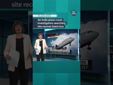 Air India plane crash: Investigators searching site recover black box | ITV News