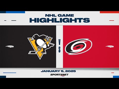 NHL Highlights | Penguins vs. Hurricanes - January 5, 2025