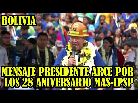 PRESIDENTE LUIS ARCE PARTICIPO EN LOS 28 ANIVERSARIO DEL MAS-IPSP EN IVIRGARZAMA..