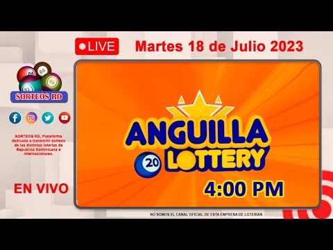 Anguilla Lottery en VIVO ?Martes 18 de Julio 2023 - 4:00 PM