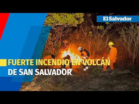 Reportan fuerte incendio en las faldas del volcán de San Salvador