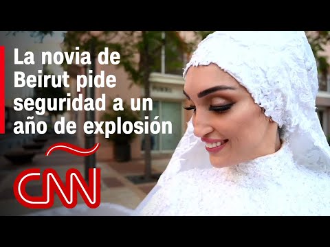 Beirut a un año de la explosión: novia vuelve al sitio del video y las protestas llenan las calles