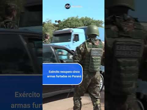 Cinco armas furtadas de batalhão do Exército são recuperadas no Paraná | SBT Brasil (20/11/24)