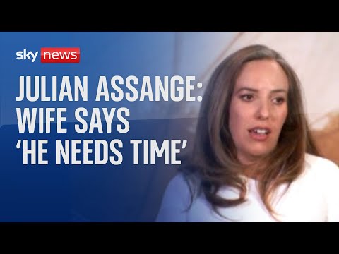 Julian Assange: 'He needs time,' tearful wife says - as WikiLeaks holds news conference without him