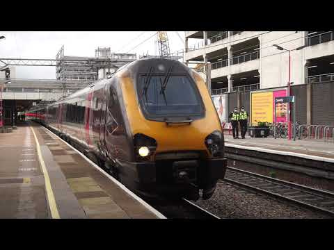 Two coupled Voyagers depart Coventry (30/10/20)