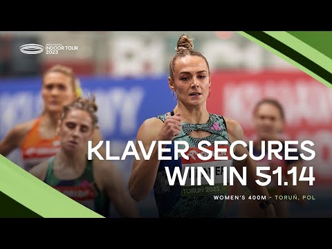 Klaver 🇳🇱 grabs dominant 400m win in Torun | World Indoor Tour 2023