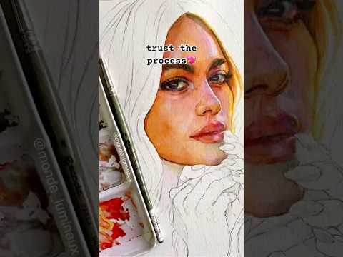 How to paint glowy skin #fyp #watercolortutorial #arttutorial #artist