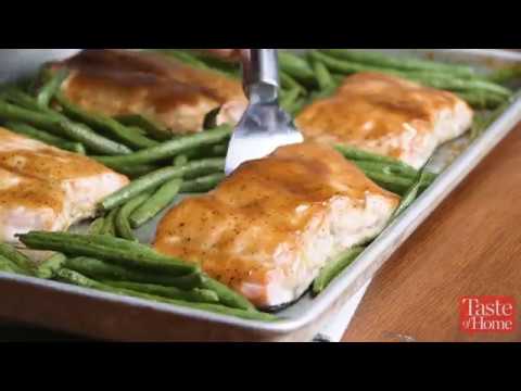 Sweet and Tangy Salmon with Green Beans