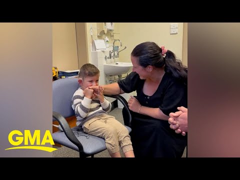 Boy had touching reaction to hearing his parents for 1st time with cochlear implants